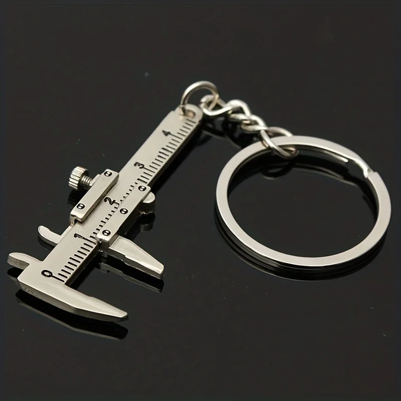 1PC Car Key Mini Vernier Caliper Portable 0-40mm keychain Measuring Gauging Tools Car Turbo key Chain Ring Ruler Caliper