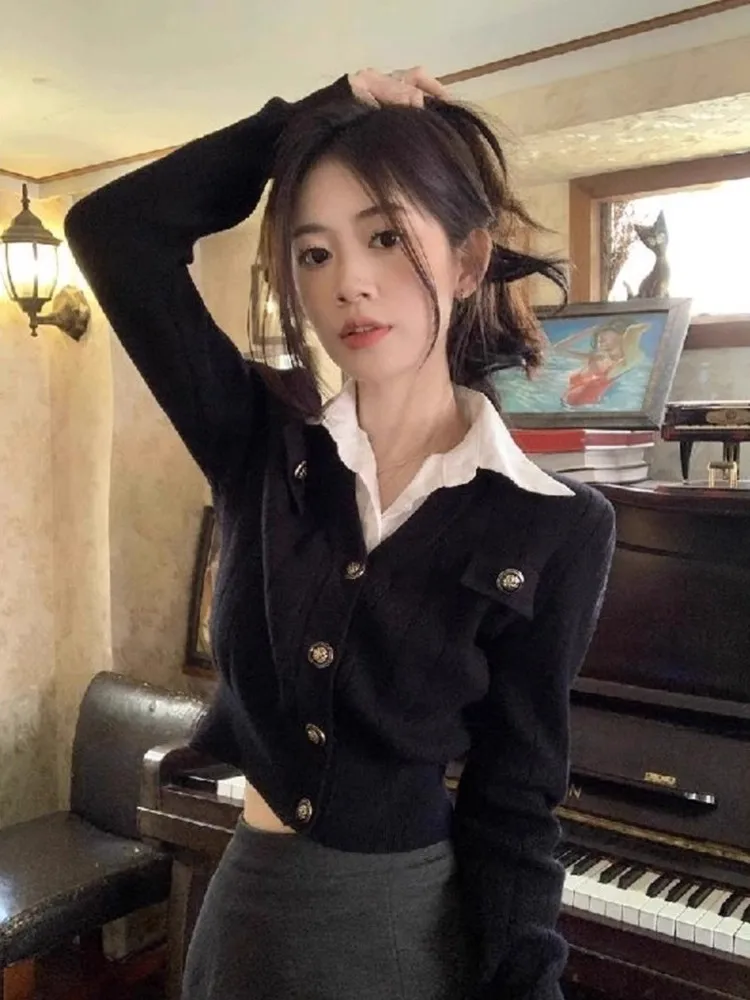 

Bla ort Knitted Knitwear Collar Slim Fit Autumn Winter New Sle Versatile Commute Sle Faion Ladies Sweater Card...