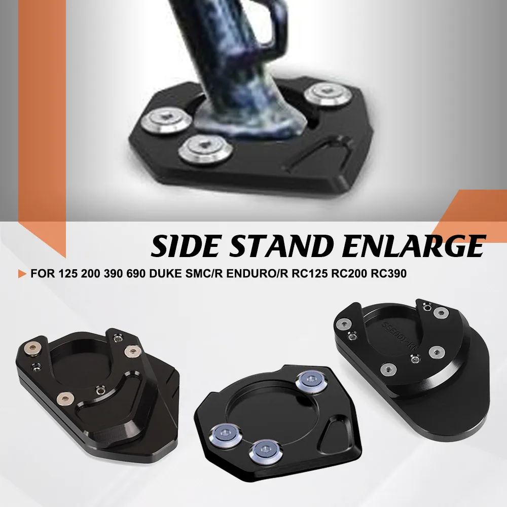 

For 125 200 390 690 Duke SMC/R ENDURO/R RC125 RC200 RC390 Motorcycle Kickstand Foot Side Stand Extension Pad Support Plate