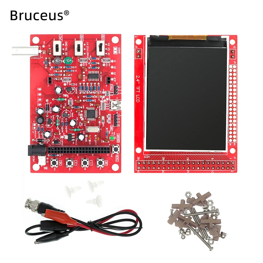 

Kit DIY DSO138 2.4" TFT Pocket Digital Oscilloscope Parts Handheld Acrylic Case Cover Shell DC 9V