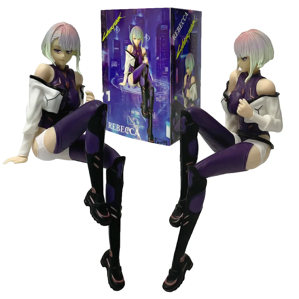 حار نمط جديد 17 سنتيمتر لوسي يجلس تشكل الشكل أنيمي لعبة Cyberpunk تحصيل عمل الشكل هدية عيد ميلاد سطح المكتب الديكور