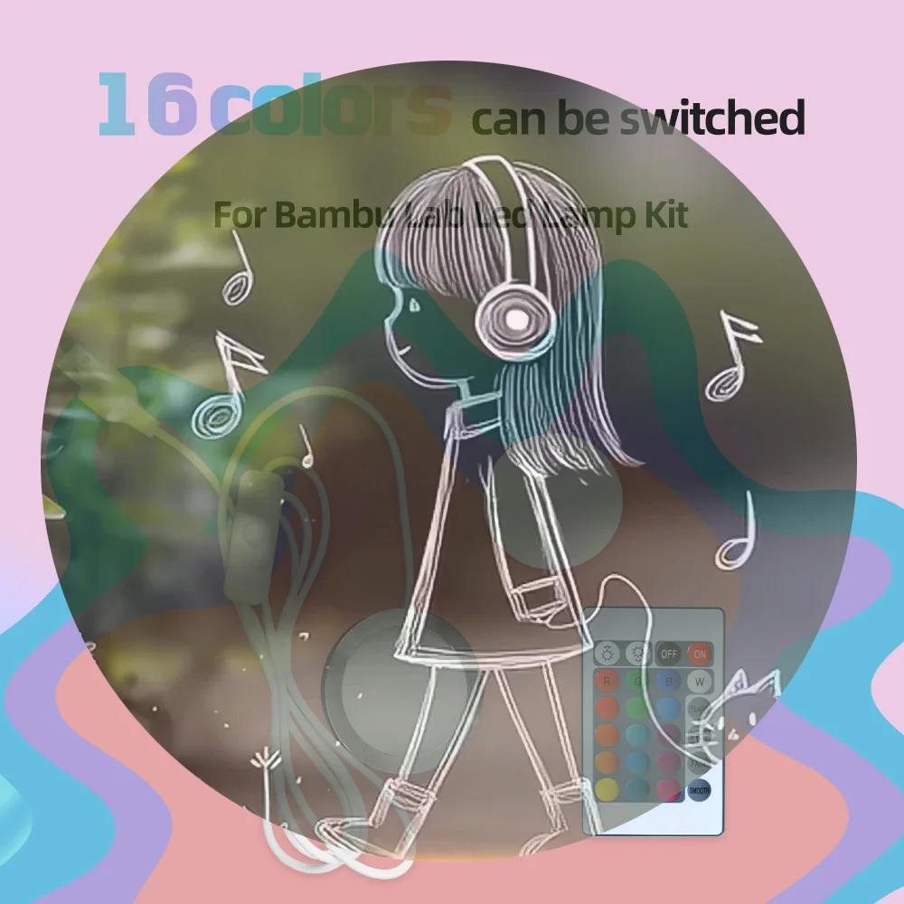 

Комплект регулируемых светодиодных ламп Bambu Lab, комплект светодиодного освещения Bambulab 001, запчасти для 3D-принтера, аксессуары для самостоятельной сборки