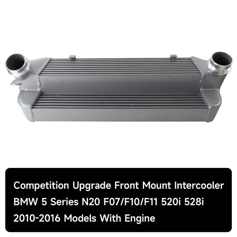 Intercooler Tuning Competition Black/Silver Fits For BMW F07/F10/F11 520i 528i 2010+