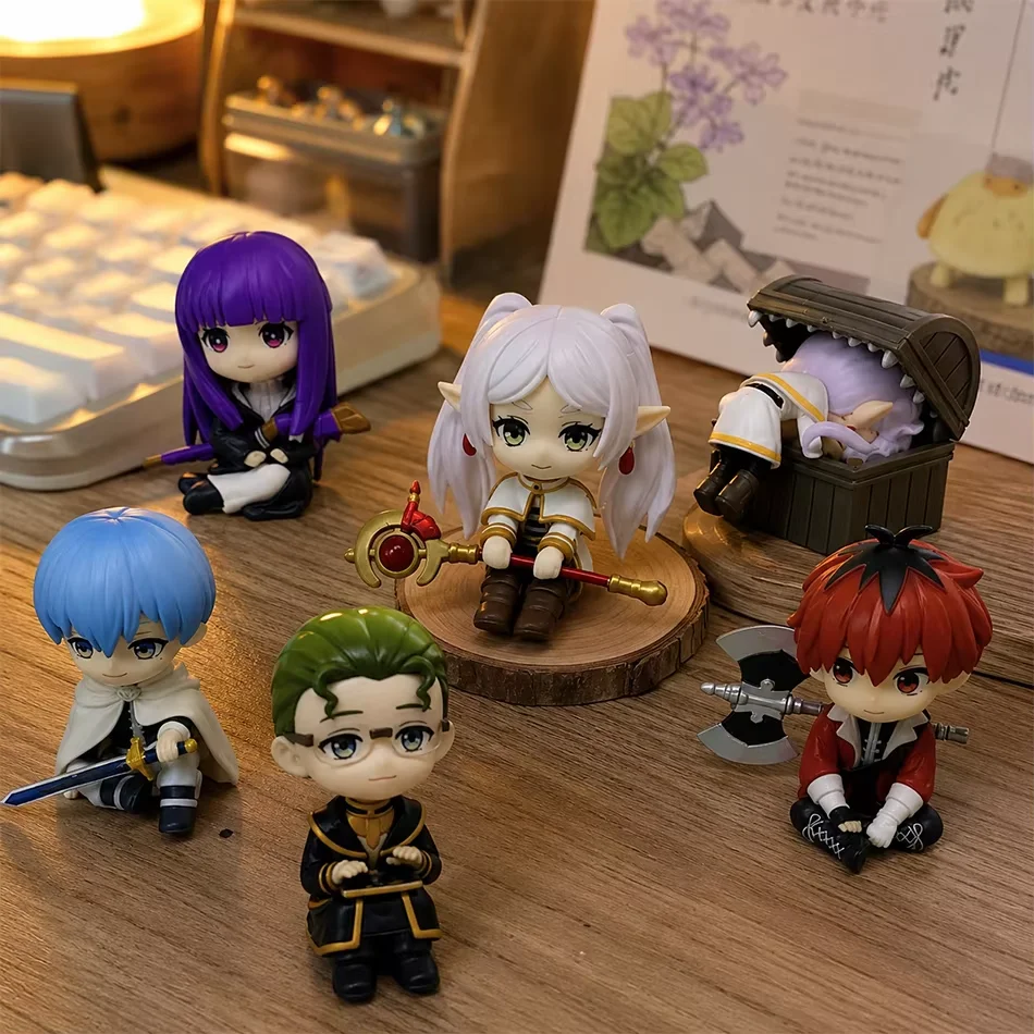 4-8p FuRyu Noodle Stopper Sousou no Frieren Figura de Anime de Menina Frieren Beyond Journey's End Figura de Ação Modelo Colecionável Brinquedos