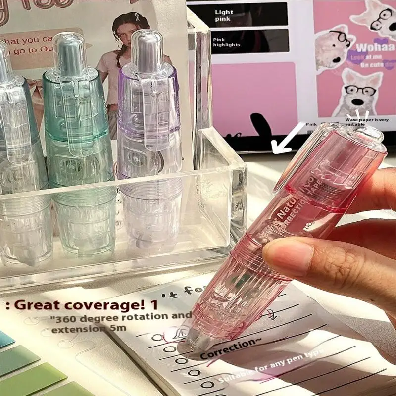 

Вращающаяся на 360 градусов корректирующая лента, тип пресса, многоразовая корректирующая ручка белого цвета, сменный корректор для студентов