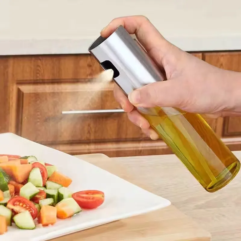 1pc 100ml Olive Oil Sprayer, Spray Bottle,Kitchen Cooking Oil Spray, Glass Oil Can,Home Kitchen & Outdoor Camping Accessomes