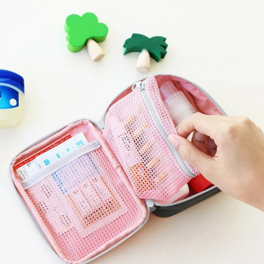 Mini Kit di pronto soccorso all'aperto borsa da viaggio portatile pacchetto di medicinali Kit di emergenza borse borsa per medicinali piccolo organizzatore