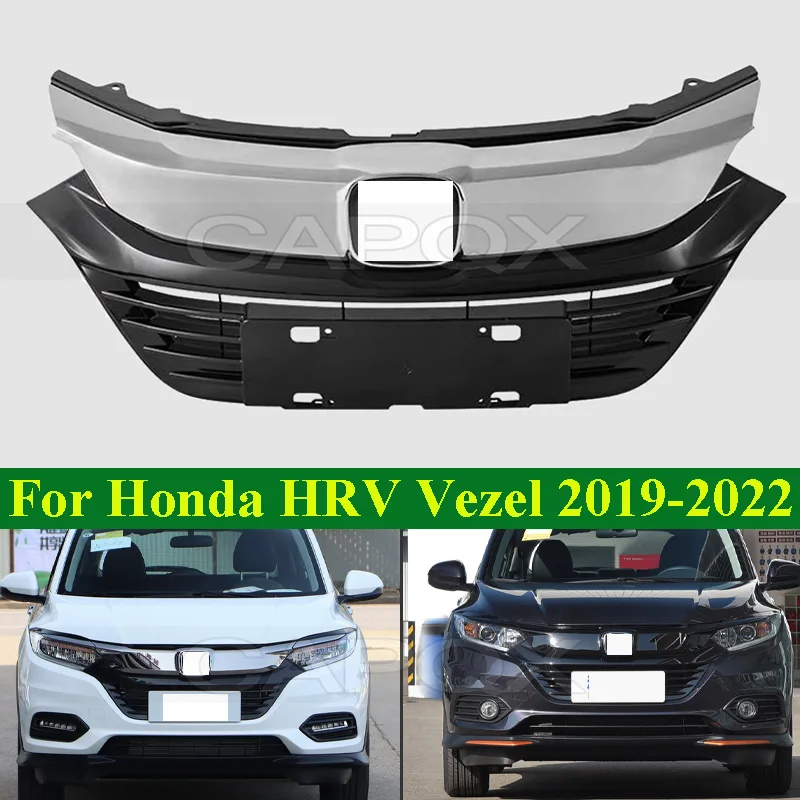 

CAPQX Front Bumper Grill Mask Radiator Grille For HONDA HR-V HRV VEZEL 2019-2022 Medium Net Racing Grill Car Grille Without Logo