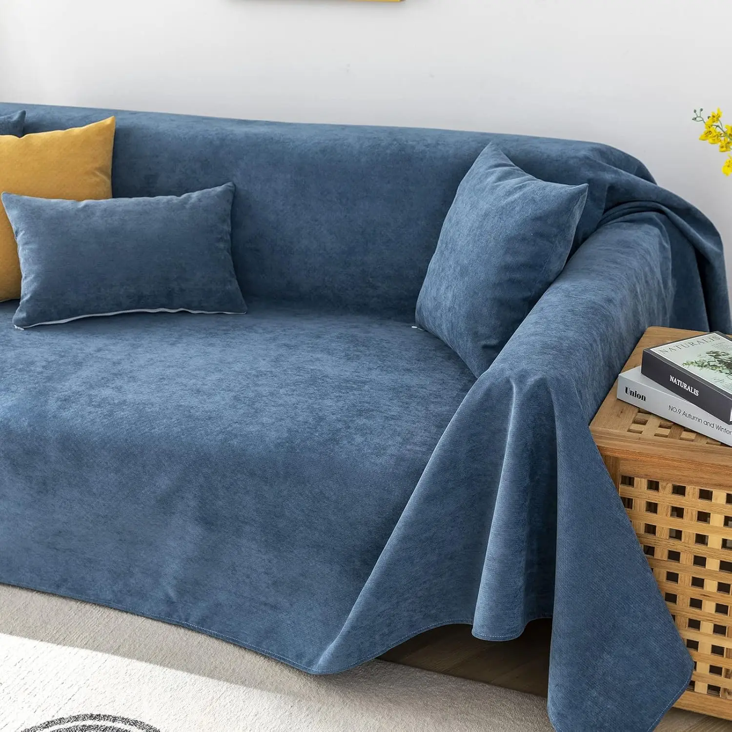 Waterproof Navy Blue Sofa Cushion Covers Dog Couch Cover Couch Water Resistant Slipcover Furniture Protector