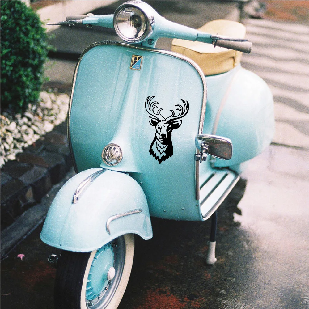 Domineering deer cartoon animal car sticker, vinyl waterproof material accessories, small decal for motorcycles and helmets