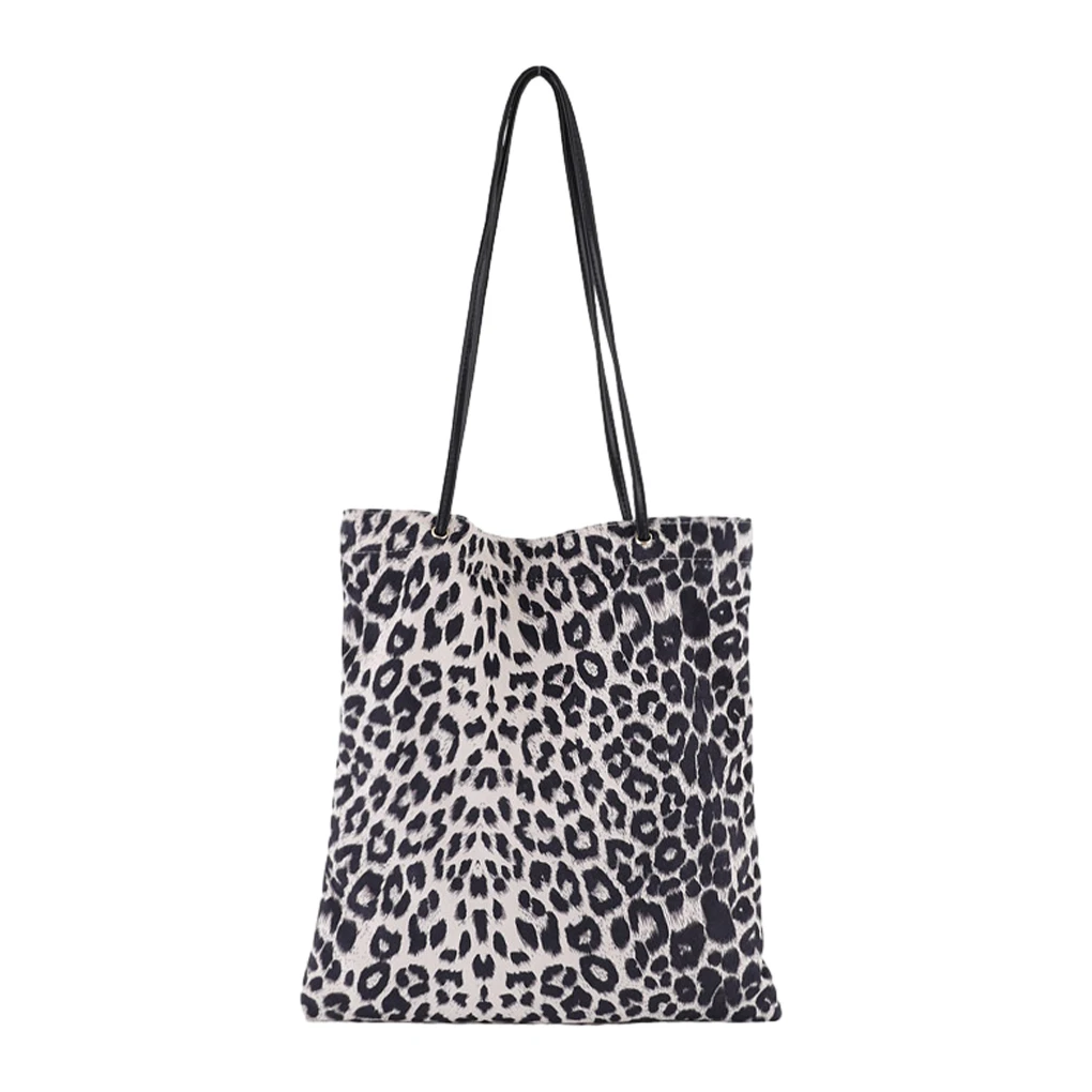 Chic And Stylish Leopard Print Shoulder Bag Be Bold Shoulder BagShoulder Bags Canvas Handbag white