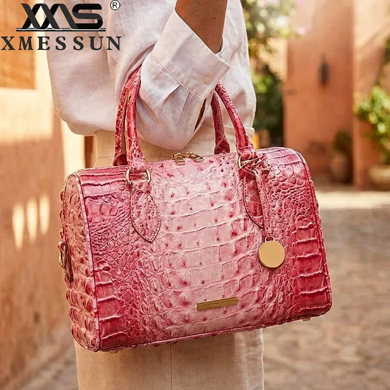 2026 New Crocodile Pattern Handbags for Women,Fashion Design Commuter Bag Female Vintage PU Leather Shoulder Crossbody Tote Bags