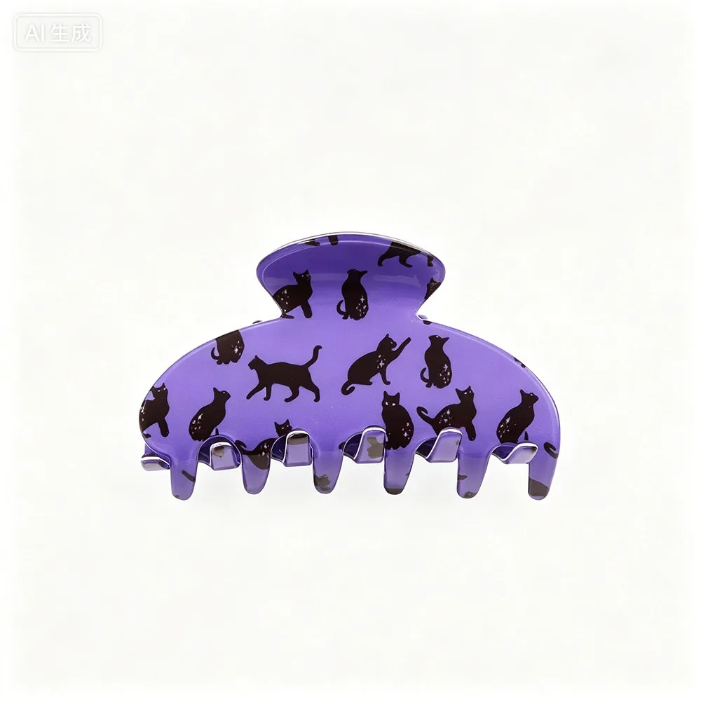 PVC Halloween Hair Claw Spider Magic Hat Pumpki Hair Clip Cartoon Witch Hat Acrylic Ghost Hairpin Fashion Lovers