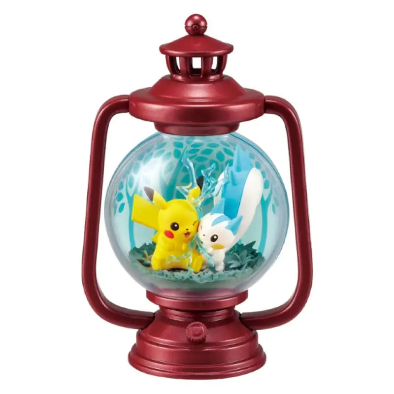 6Pcs/set Genuine Re-Ment Pokemon Lantern Perspective Micro Scene Anime Action Figure Model Toys Gift for Birthday