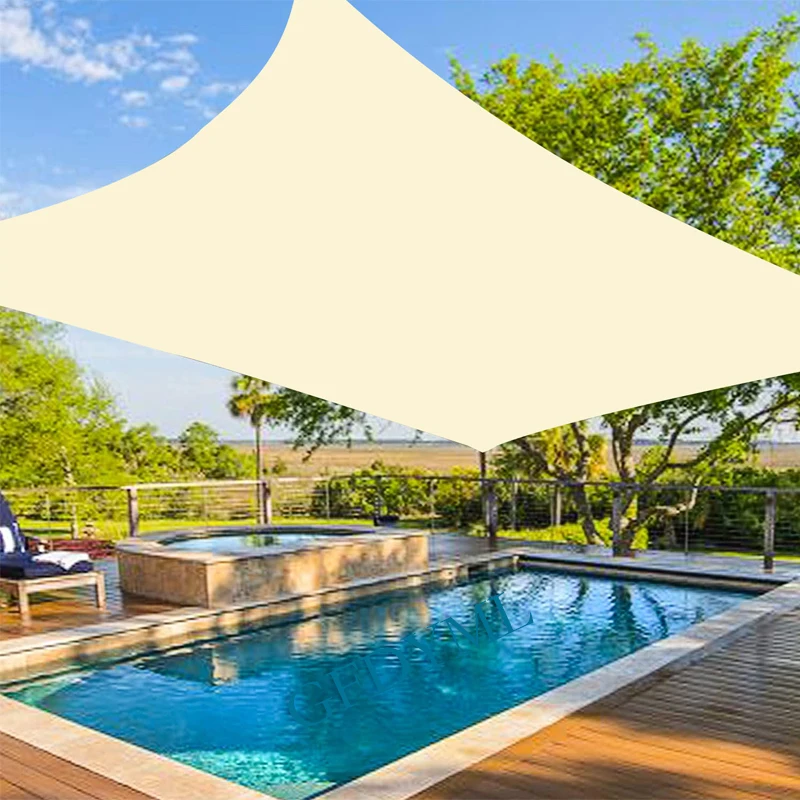 Waterproof Rectangle Sun Shade Sail 4 Corner Design Anti-UV Shade Canopy Outdoor Patio Backyard Pool Garden Awning Shelter
