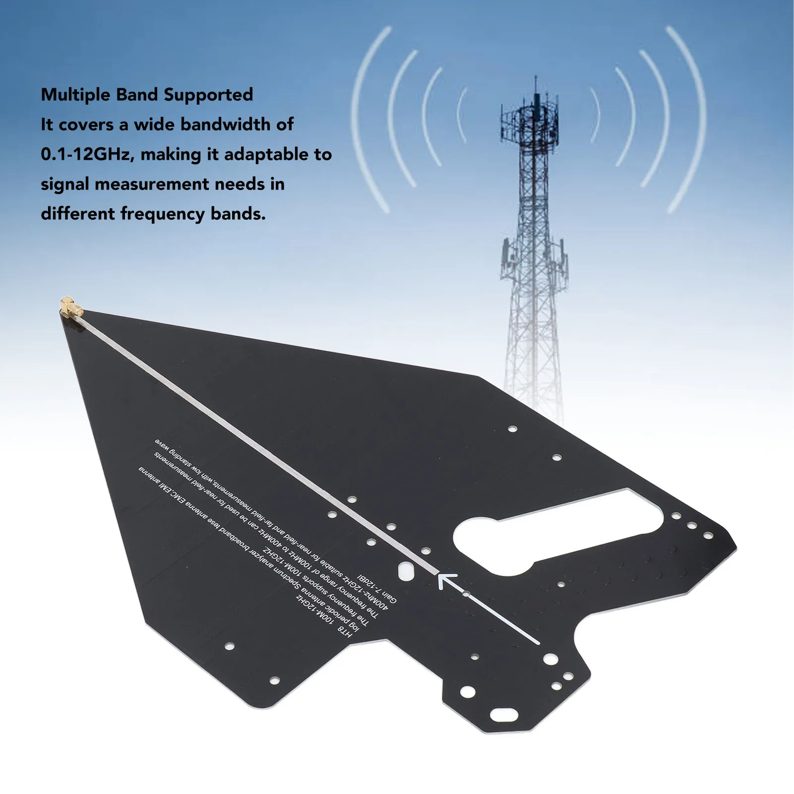 

Log Periodic Antenna High Accuracy Wireless 0.1‑12GHz Passive Direction Finding Antenna