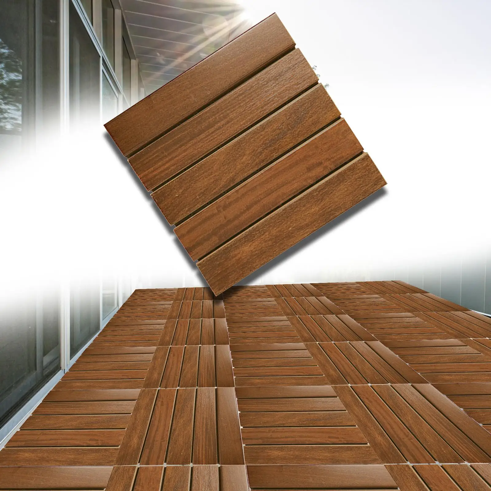 Outdoor Flooring Premium Interlocking Deck Tiles for Outside Walkway Pathway