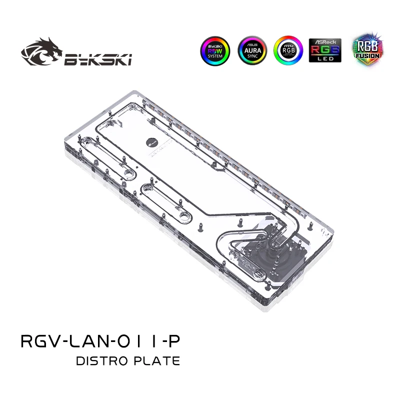 Bykski RGV-LAN-O11-P Distro Plate For Lian Li PC-O11 Dynamic Case, Bykski Waterway Board For Single GPU Building