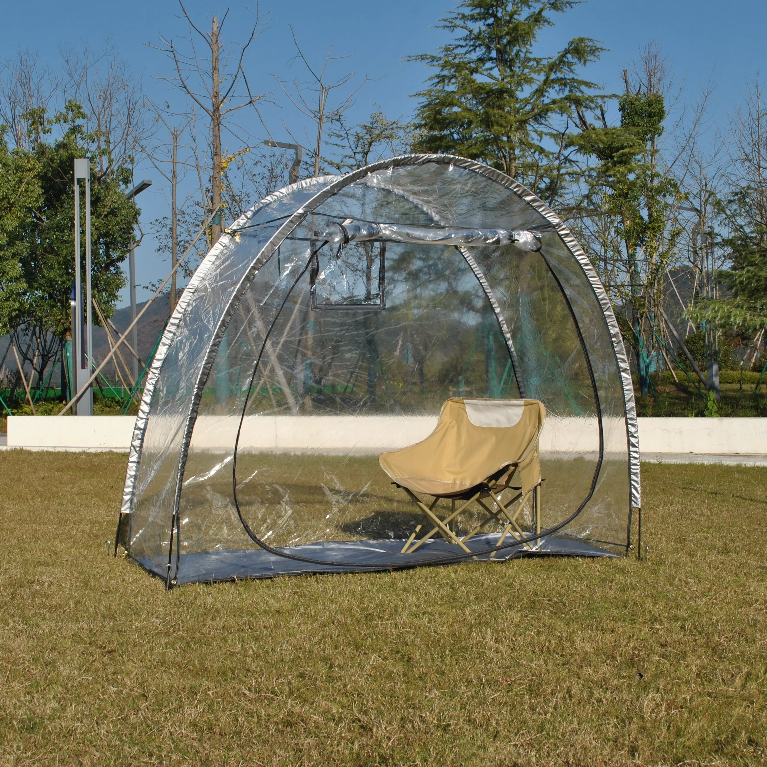 Balcony, courtyard, sun exposure, windproof, cold proof, scenic park, camping, winter warmth, PVC transparent bicycle tent