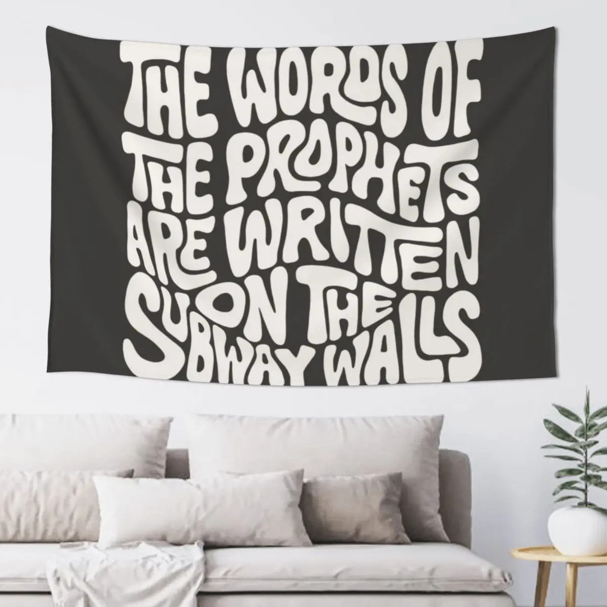 The Words of the Prophets are Written on the Subway Walls Word Art Tapestry Wall Deco Home Decorations Aesthetic Tapestry