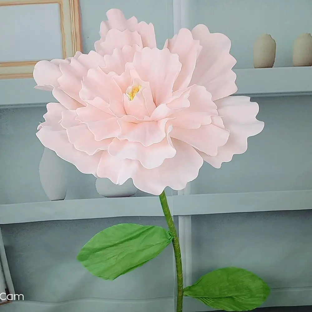 50CM Giant PE Foam Rose Simulation Flowers Branch Wedding Backdrop Decoration Peony Garden Wall Road Cited Stage Party Supply