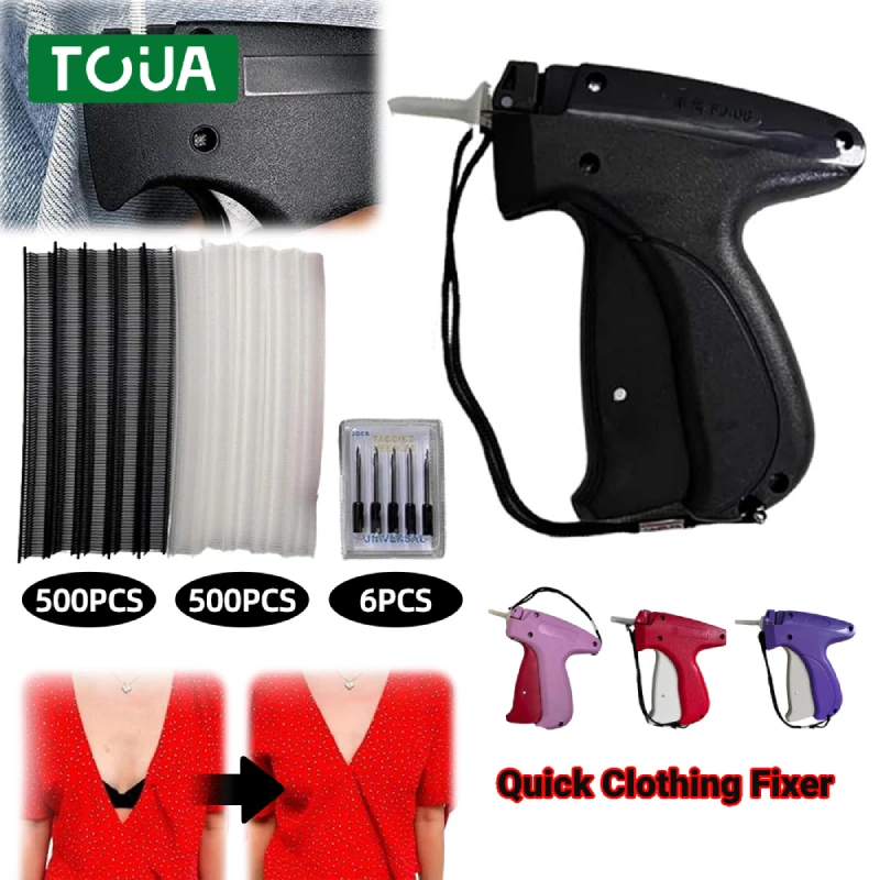 Micro Stitch Gun Quick Fixer Price Tag Gun Quilt Tacking Device Clothing Quick Stitch Repair Tag Attacher Gun Kit Sewing Tool