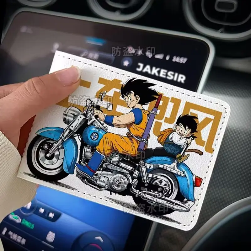 Dragon Ball Führerschein-Schutzhülle, niedliche, modische Cartoon-Lizenzhalter-Lederhülle, Geburtstagsgeschenk für Freunde – Detail 3
