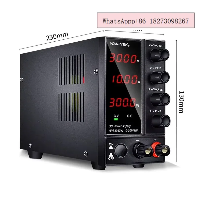 

WANPTEK Стабилизированный источник питания постоянного тока с фиксированным испытанием, регулируемый 30 В, 60 В, 120 В, 3A5A10A, обслуживание ноутбуков и мобильных телефонов