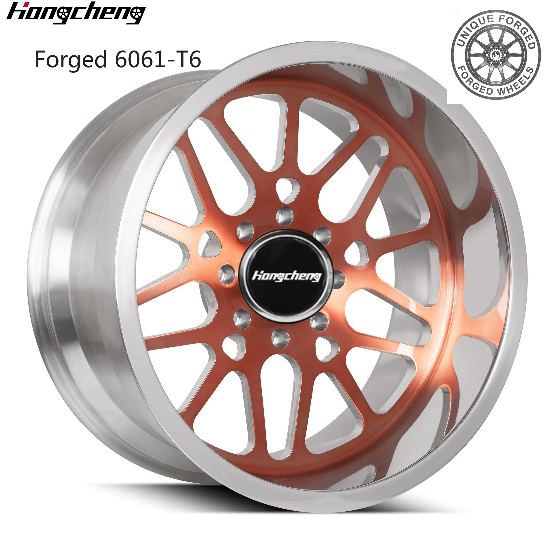 

New model of 26 Custom 2-Piece 18-26 Inch Gold Chrome Deep Lip Forged SUV & Truck Wheels for Escalade Yukon