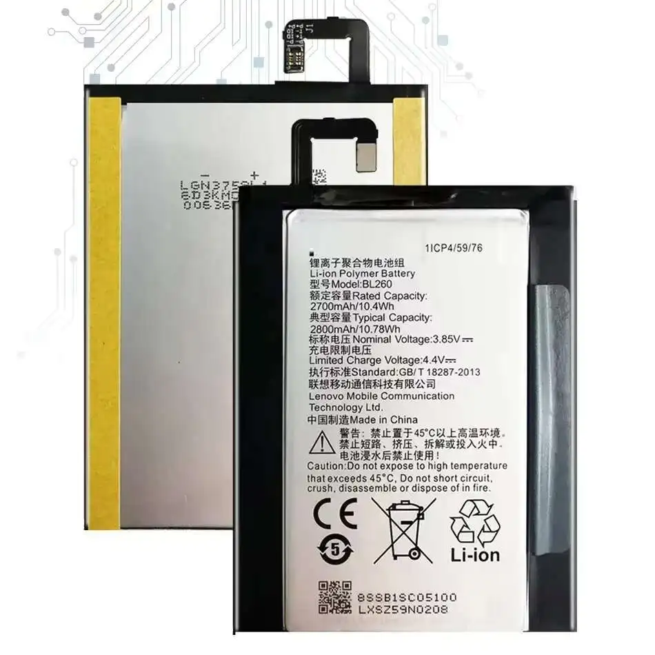 

High-Performance For Lenovo Vibe S1 Lite S1La40 BL260 Mobile Phone Battery Eco-Friendly