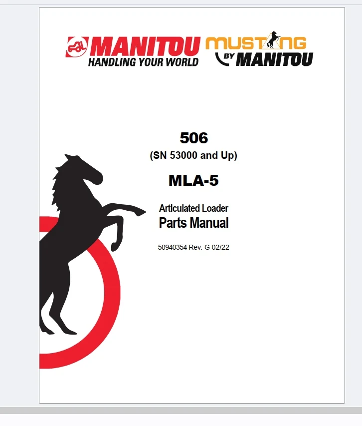 AutoDVD Manitou Articulated Loader AL ALT Series Service Manual, Operator Manuals, Part Manual Update 2024