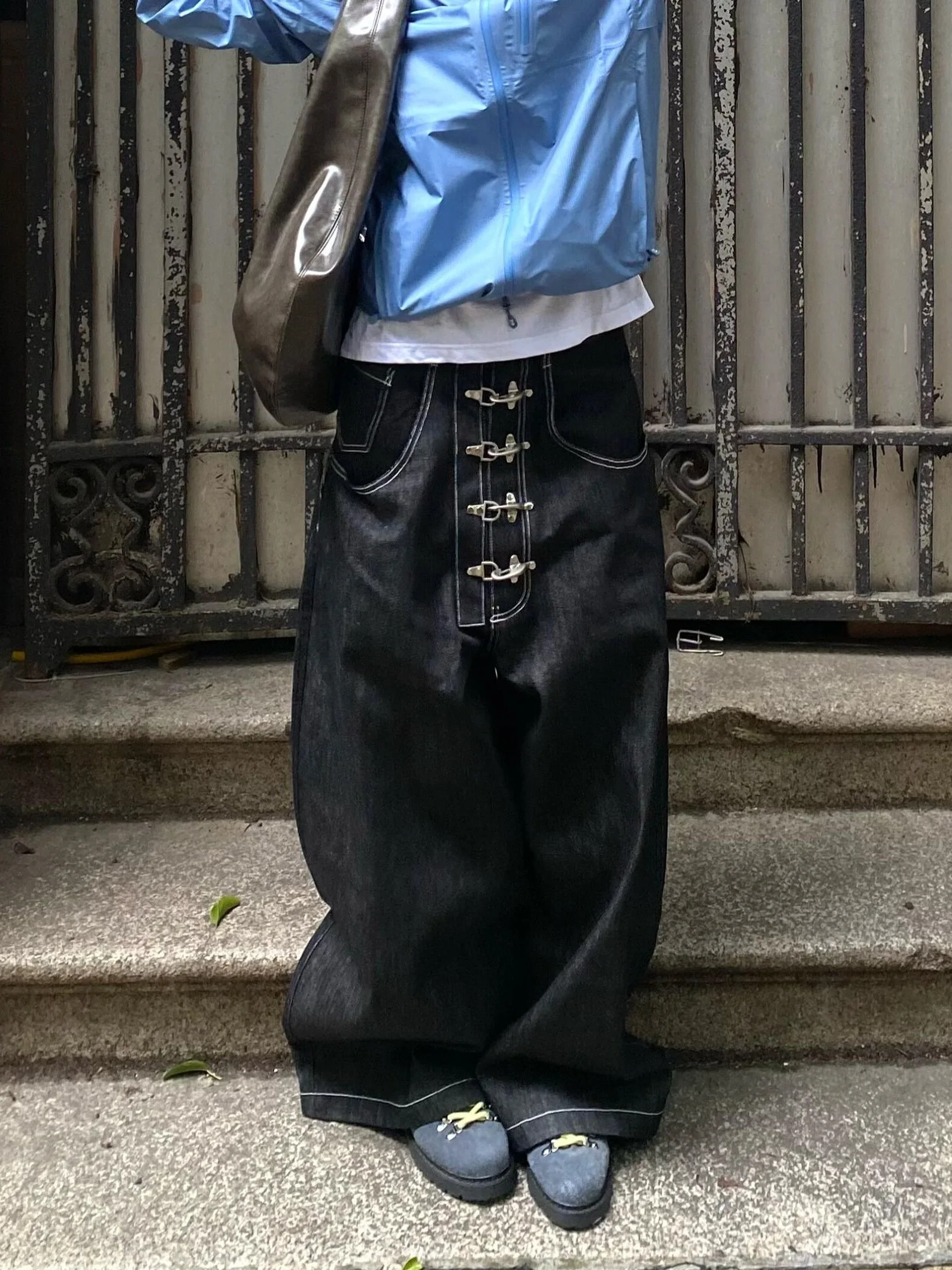 

Ретро-джинсы с широкими штанинами в американском стиле, женские, осенне-зимние, свободные, универсальные, повседневные, с высокой талией