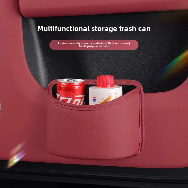 

Vehicle Side Pocket Organizer with Cup Holder and Trash Bin Functional Car Interior Storage Solution