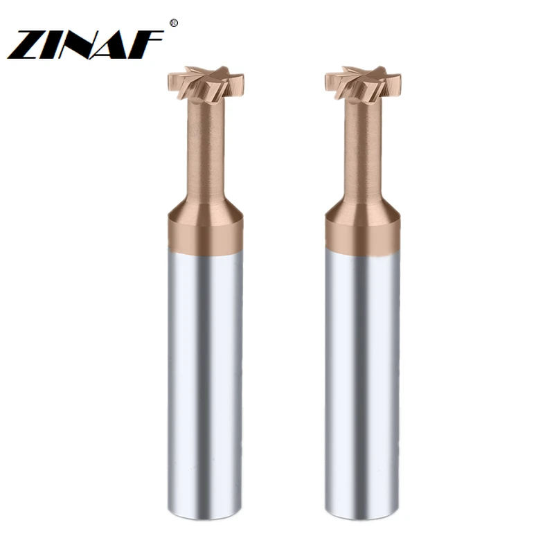 Tipo D2-D20mm T della fresa della scanalatura per fresatura semicircolare della chiavetta di CNC fresa della t-scanalatura del carburo di tungsteno HRC55