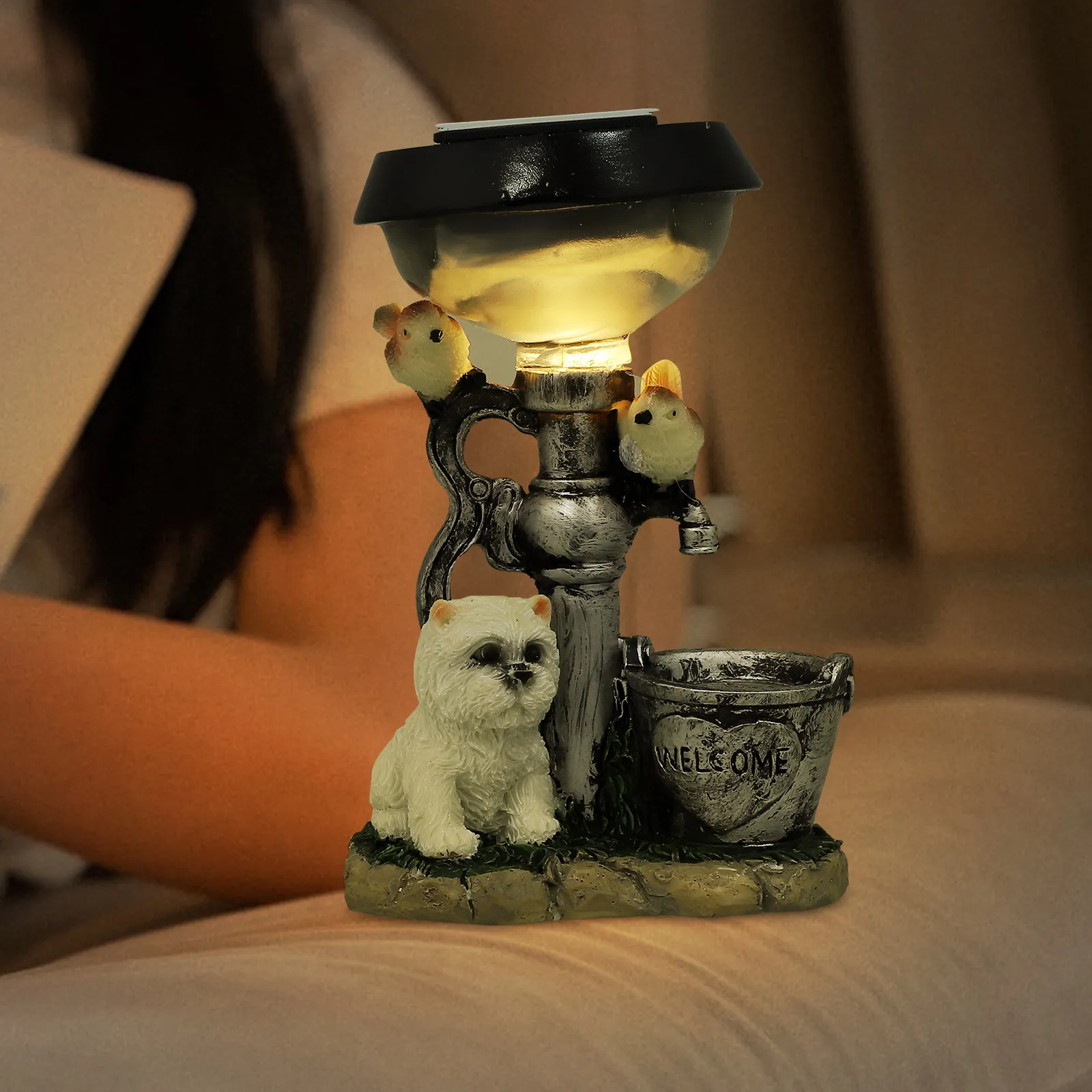 1pcs-solar-lantern-resin-puppy-outdoor-garden-courtyard-decorative-solar-light-landscape-bright-sculpture-statue