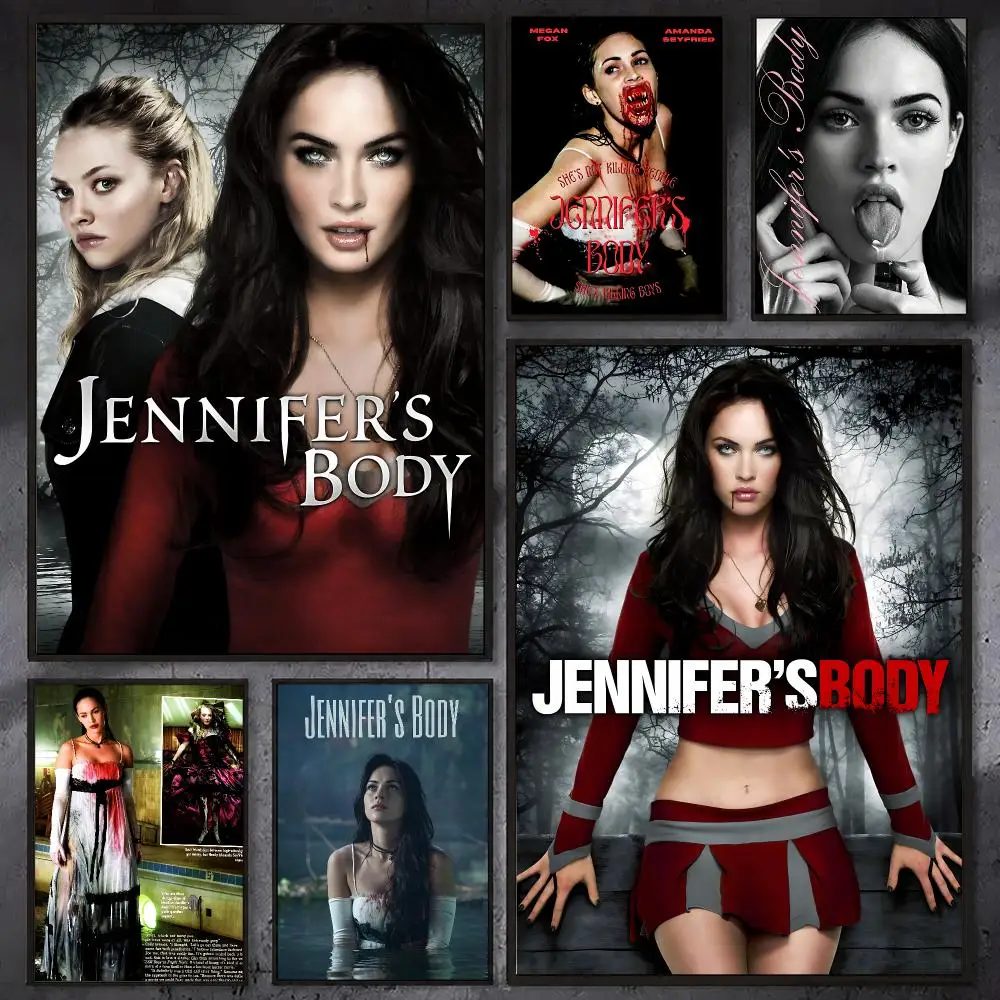 J-Jennifers Body Movie Poster Waterproof Sticky Wall Art Print For Bedroom Living Room Hallway Bar Home Decor