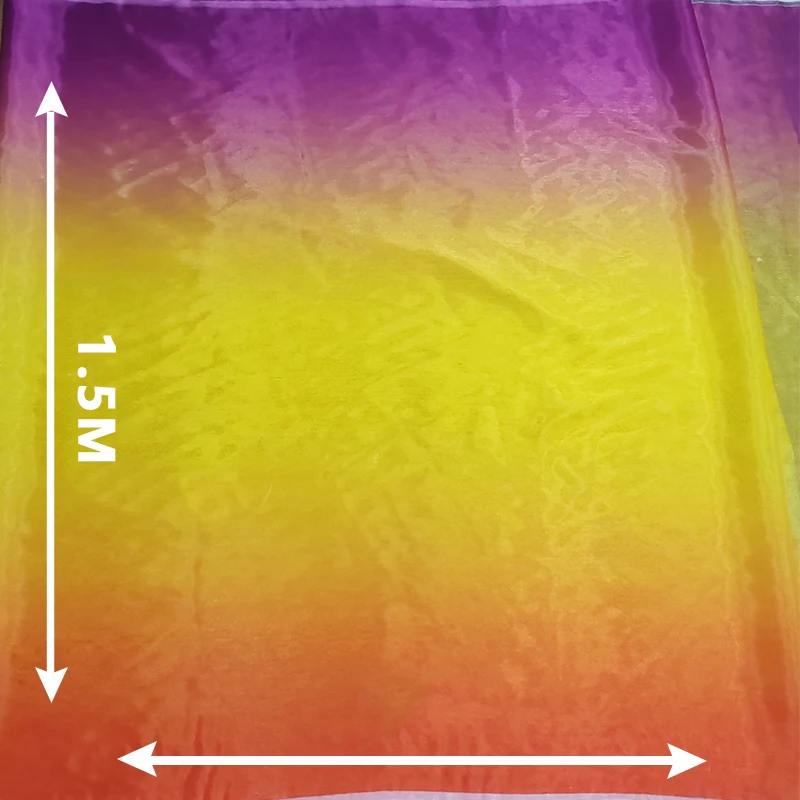 1M Organza Regenbogen-Stoff Bühnentanz-Nähstoff Tüllstoff Kleidung Kleid Hochzeitsdekoration Weiches Garn Zweifarbiger Stoff Lolita-Rock – Detail 1