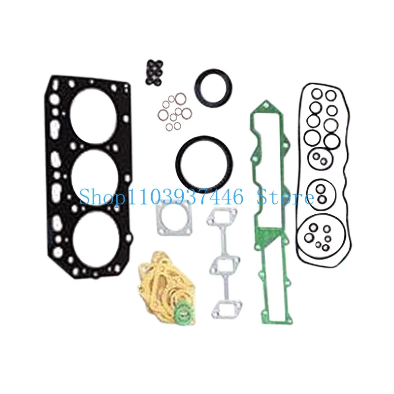Overhaul Gasket Kit Compatible with YM Engine 3JH3 3TNV84 Compatible with Tractor 3036E 3038E 3120 3203 3520