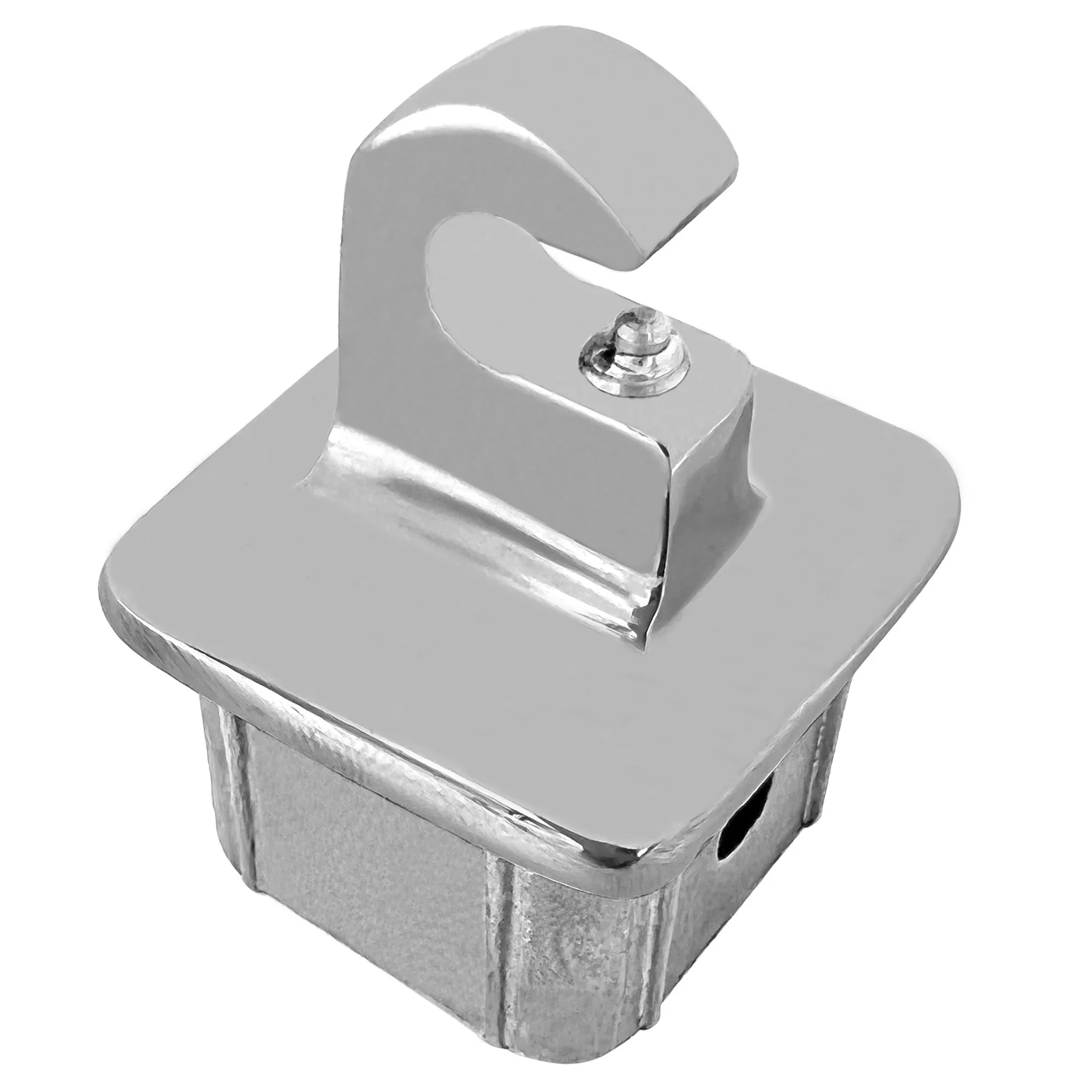 Square Slider Cap in 316 Stainless Steel Mirror Polished 2.6 x 2.1 x 4.4 cm for Marine and Yacht Installations