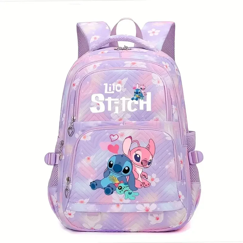 

DISNEY Stitch & Lilo Anime Women's Backpack - Large Capacity Bag with Adjustable Straps & Zipper Closure