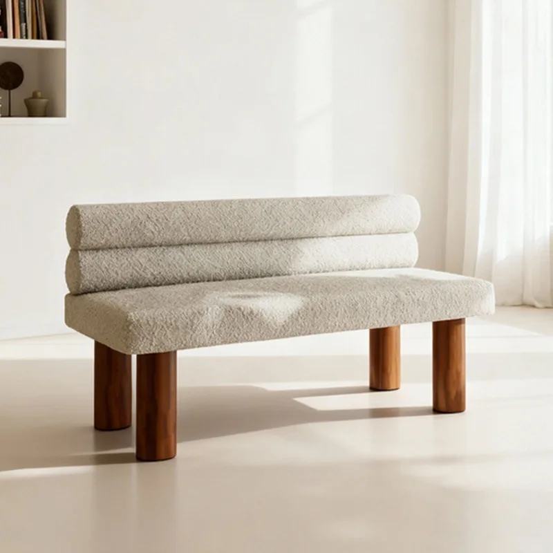 Hangye Furniture Solid Wood Strip Stool Restaurant Sofa Homestay Home Door Backrest Shoe Change