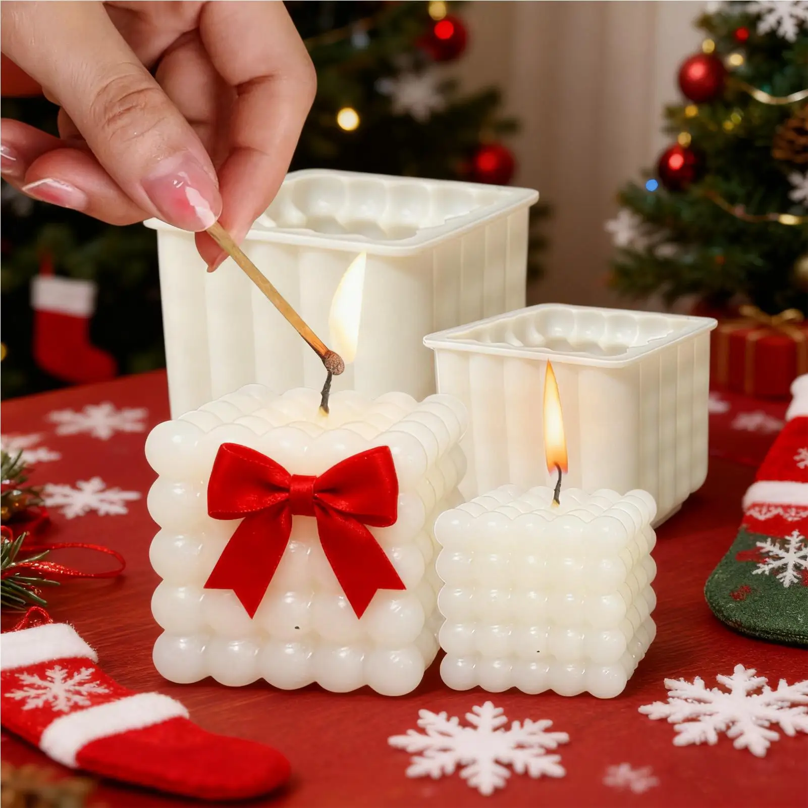 

2шт креативных форм для свечей, многоразовые принадлежности для рукоделия, современные силиконовые формы для изготовления свечей для изготовления ароматических свечей