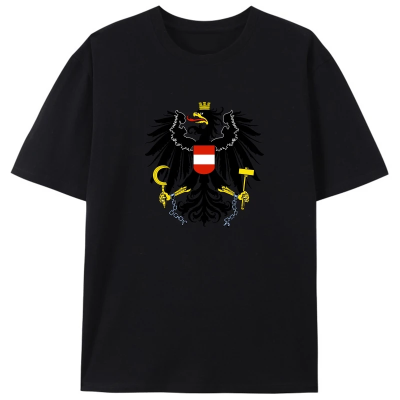 

NEW OF THE AUSTRIA AUSTRIAN ARMS FLAG COAT OF ARMS T-SHIRT USA SIZE EM31 Cotton Tee Shirt New Cool Gym Tops