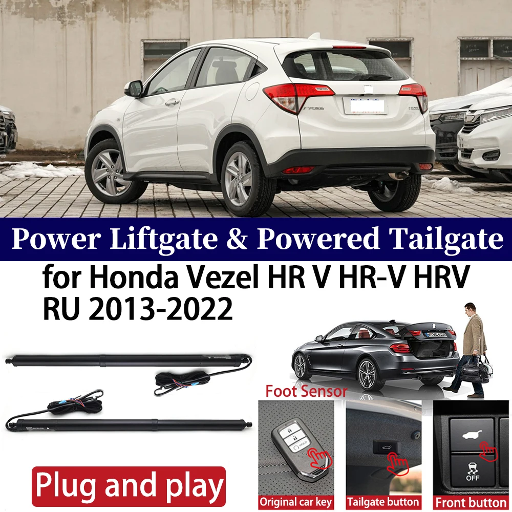 ZhuCamX for Honda Vezel HR V HR-V HRV RU 2013-2022 Car Power Liftgate Automatic One-Click Powered Tailgate Strut Plug and paly