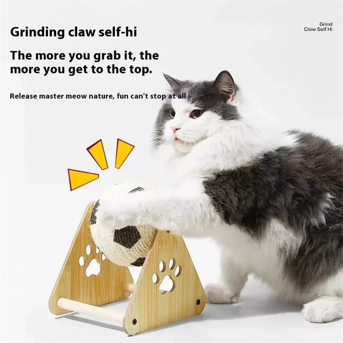 

A72P когтеточка для кошек, деревянная когтеточка для кошек, шариковая мельница, коготь, ручная упаковка, веревка, рамка для лазанья для кошек, колонна для кошек, игрушка для кошек