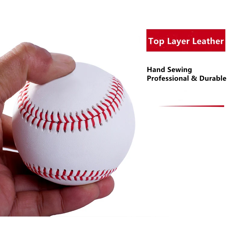 높은 울 함량 야구 프로 게임 매치 탑 소가죽 15% 50% 85% 훈련 하드 볼 알루미늄 배트, 내구성 9 인치 히트, 2 개