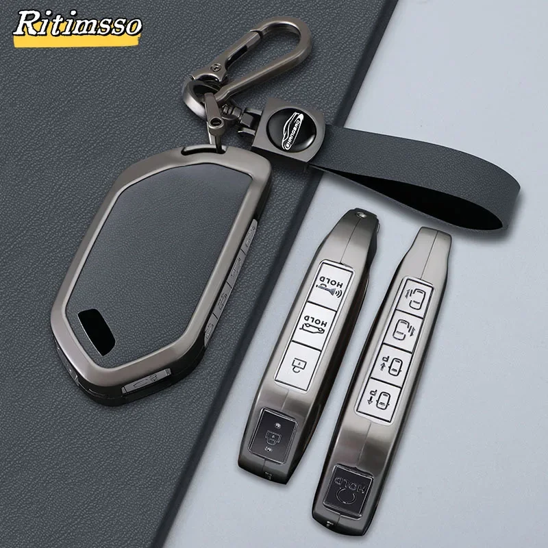 

4 5 6 7 8 9 Buttons Alloy Car Key Case Cover for 2024 Kia EV9 Picanto Carnival Seltos Sorento Morning K5 KA4 Car Accessories