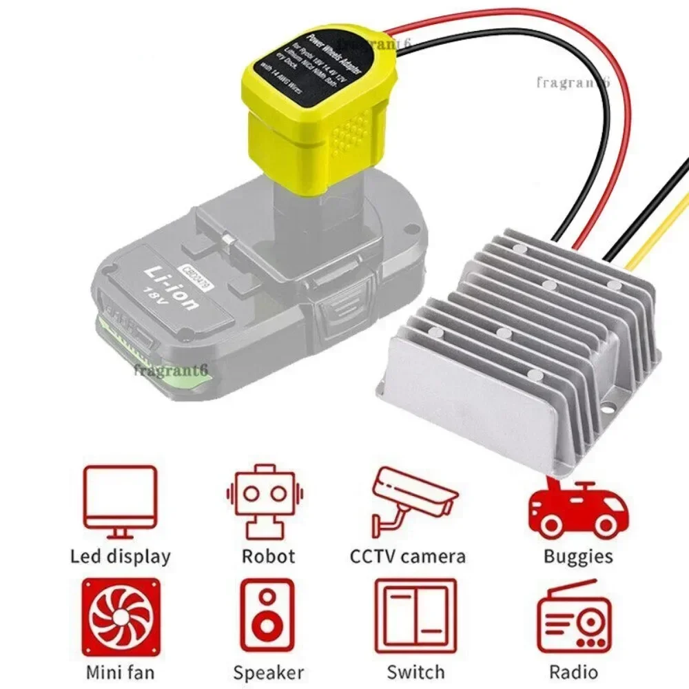 

Step Down Converter DC 18V To DC 12V Voltage Regulator Aadpter for Ryobi 18V Li-ion Battery DIY Power Wheel Inverter Buck Boost