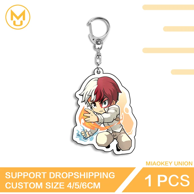 Shoto Todoroki Creative Double Sided Acrylic Keyring Popular Charming Practical Personality Fashion Simple Daily Accessory