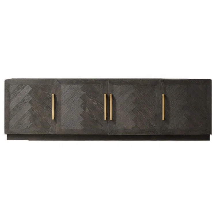 

Высококачественный узор в виде елочки, массив дерева, дуб, 3-4 кВАРОНА, МЕДИЯ КОНСОЛЬ, подставка для телевизора, мебель для гостиной